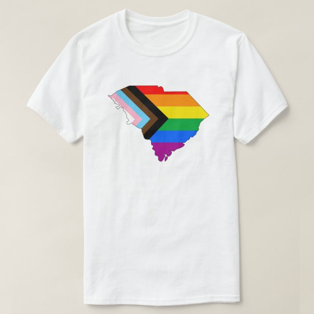 T-shirt Fierté de l'État de Caroline du Sud LGBTQ Progress (Design devant)