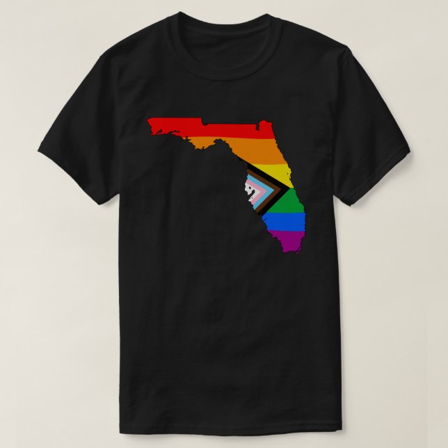 T-shirt Fierté de l'État de Floride LGBTQ Progrès Pride (Design devant)