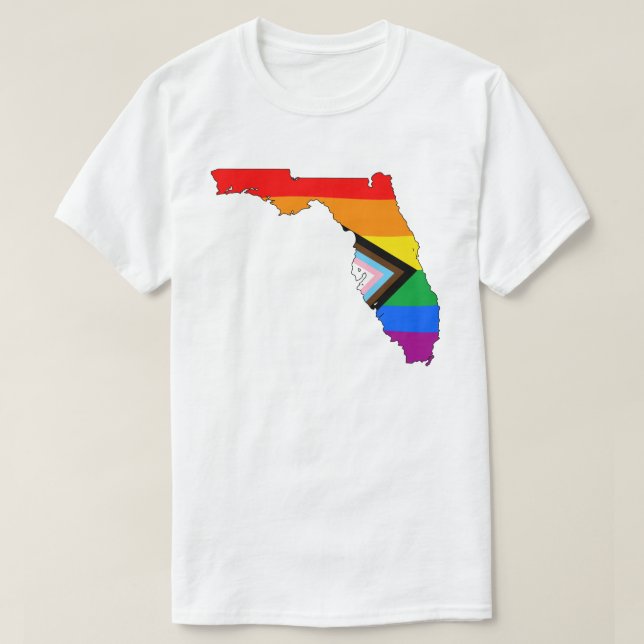 T-shirt Fierté de l'État de Floride LGBTQ Progress Pride (Design devant)