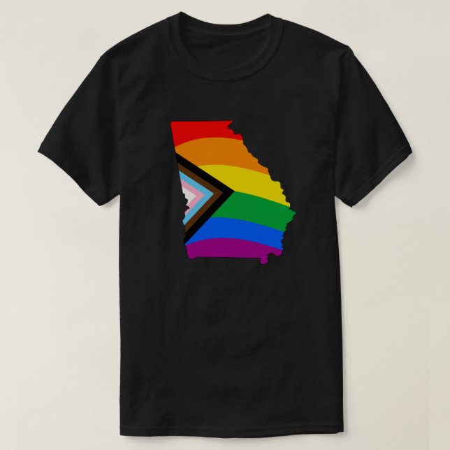 T-shirt Fierté de l'État de Géorgie LGBTQ Progress Pride (Design devant)