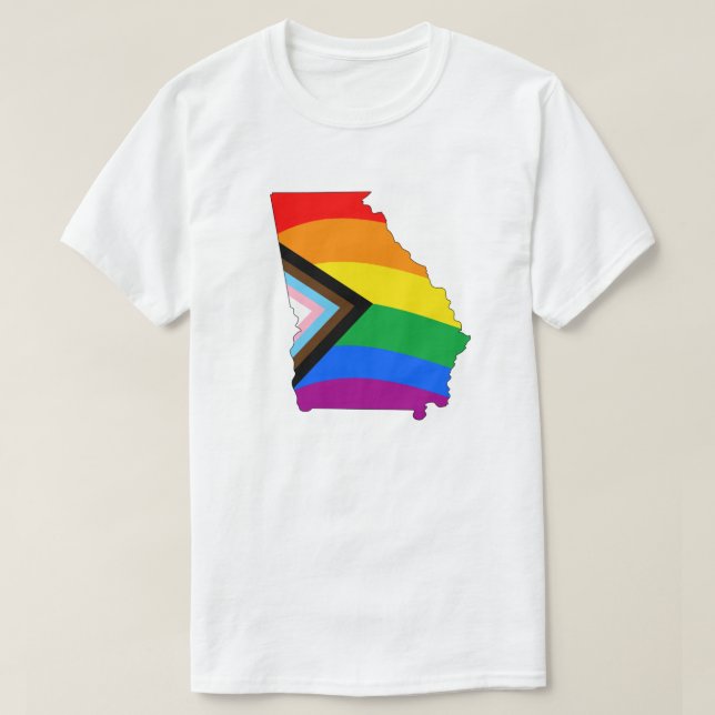 T-shirt Fierté de l'État de Géorgie LGBTQ Progress Pride (Design devant)