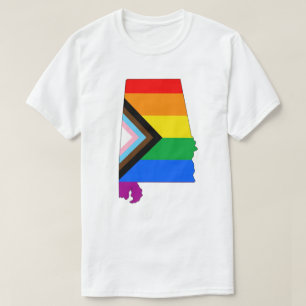 T-shirt Fierté de l'État de l'Alabama LGBTQ Progrès Fierté