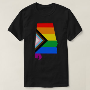 T-shirt Fierté de l'État de l'Alabama LGBTQ Progrès Fierté