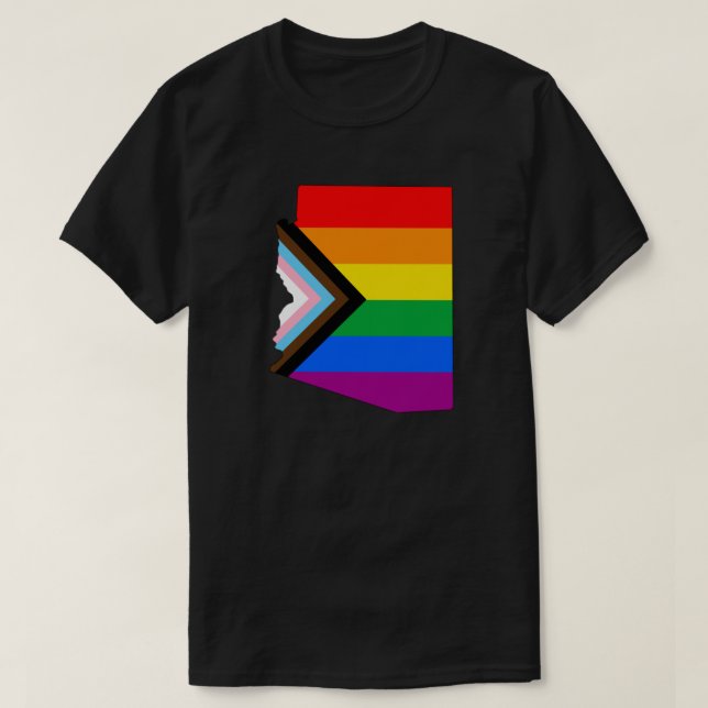 T-shirt Fierté de l'État de l'Arizona LGBTQ Progress Pride (Design devant)