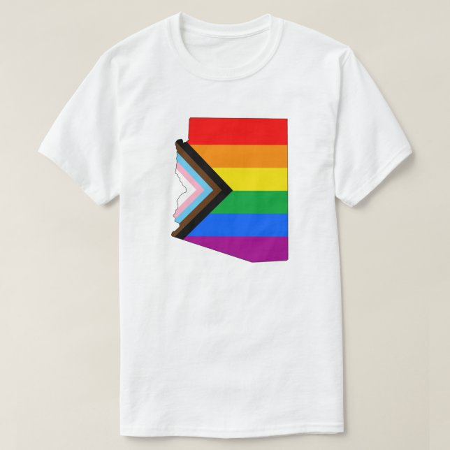 T-shirt Fierté de l'État de l'Arizona LGBTQ Progress Pride (Design devant)