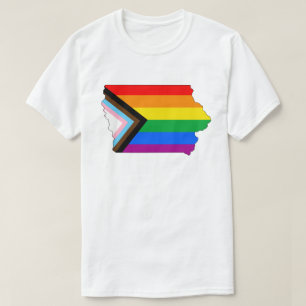 T-shirt Fierté de l'État de l'Iowa LGBTQ Progress Pride