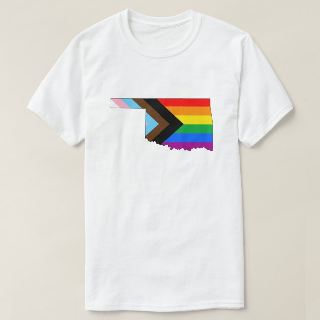 T-shirt Fierté de l'État de l'Oklahoma LGBTQ Progress Prid (Design devant)