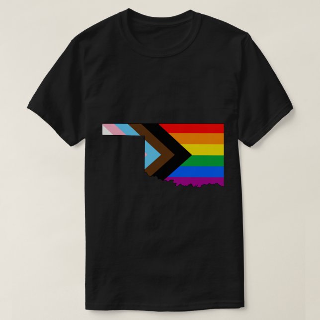 T-shirt Fierté de l'État de l'Oklahoma LGBTQ Progress Prid (Design devant)