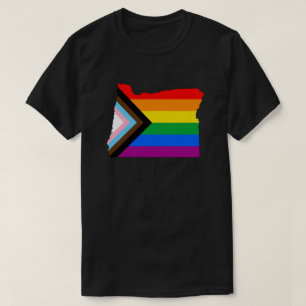 T-shirt Fierté de l'État de l'Oregon LGBTQ Progrès Pride