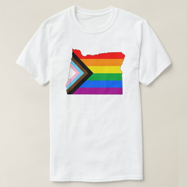T-shirt Fierté de l'État de l'Oregon LGBTQ Progress Pride (Design devant)