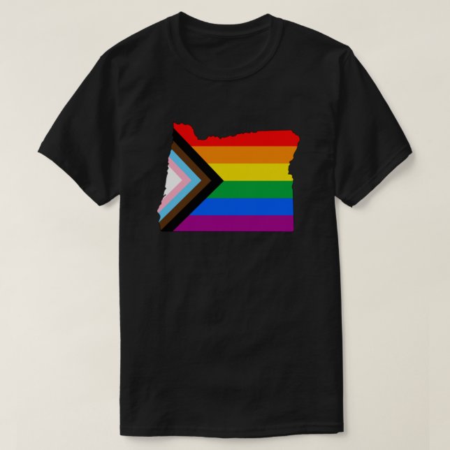 T-shirt Fierté de l'État de l'Oregon LGBTQ Progress Pride (Design devant)