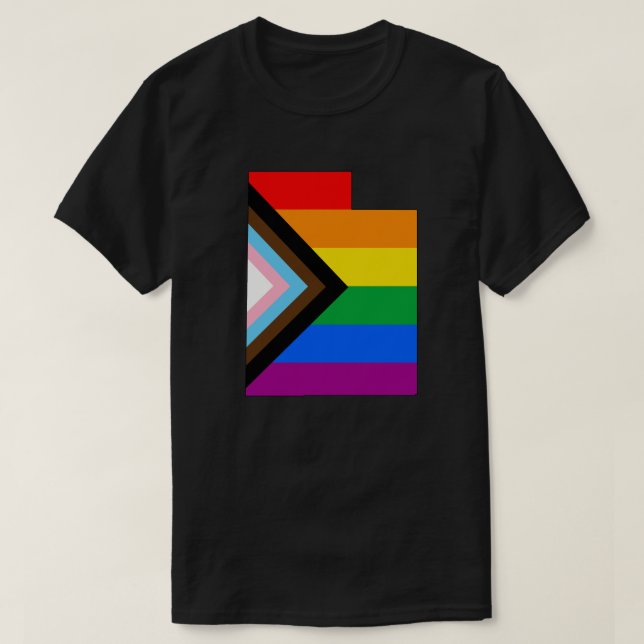 T-shirt Fierté de l'État de l'Utah LGBTQ Progress Pride (Design devant)