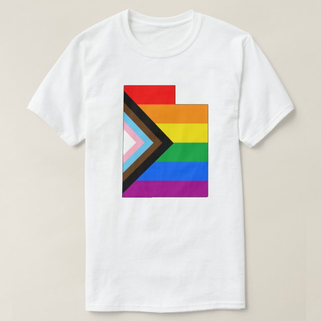 T-shirt Fierté de l'État de l'Utah LGBTQ Progress Pride (Design devant)
