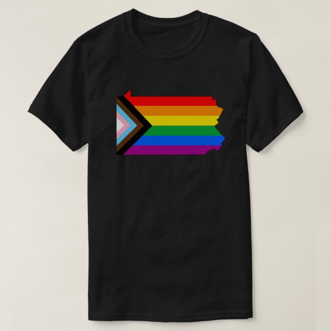 T-shirt Fierté de l'État de Pennsylvanie LGBTQ Progress Pr (Design devant)
