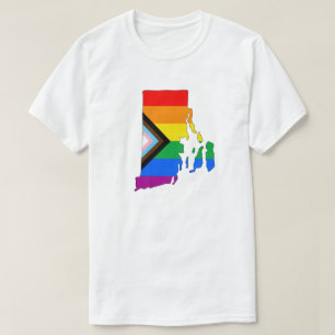 T-shirt Fierté de l'État de Rhode Island LGBTQ Progress Pr