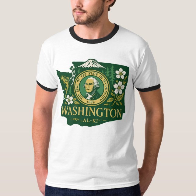 T-shirt fierté de l'État de Washington (Devant)