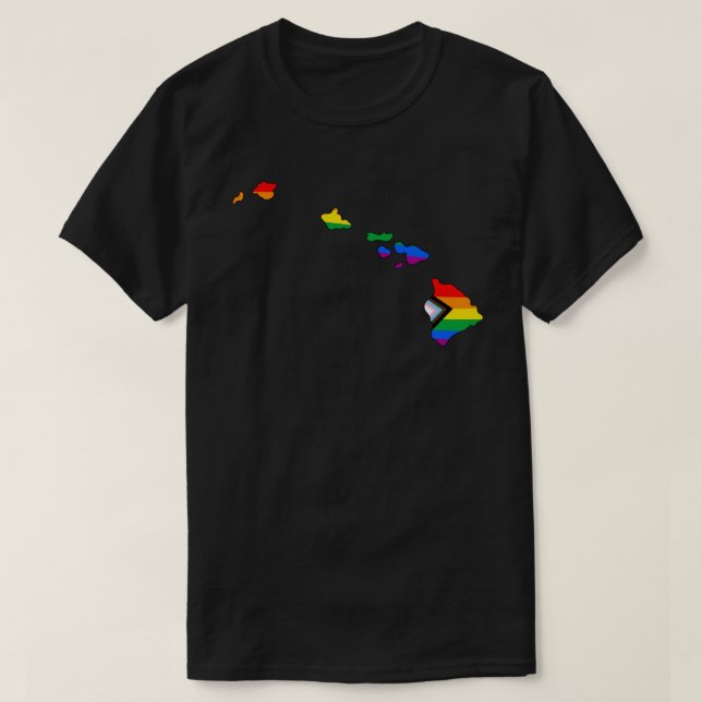 T-shirt Fierté de l'État d'Hawaii LGBTQ Progress Pride (Design devant)