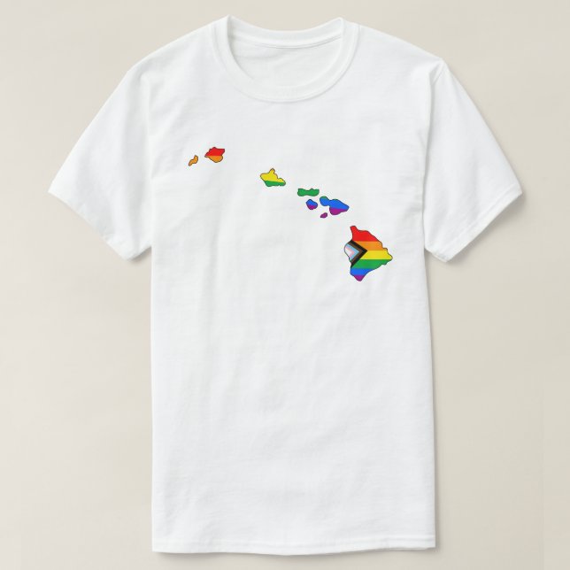 T-shirt Fierté de l'État d'Hawaii LGBTQ Progress Pride (Design devant)
