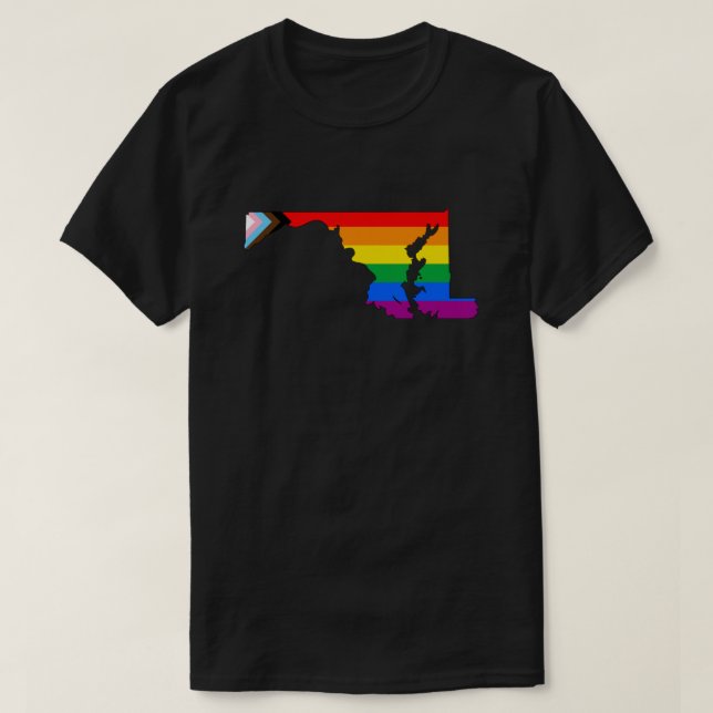 T-shirt Fierté de l'État du Maryland LGBTQ Progress Pride (Design devant)