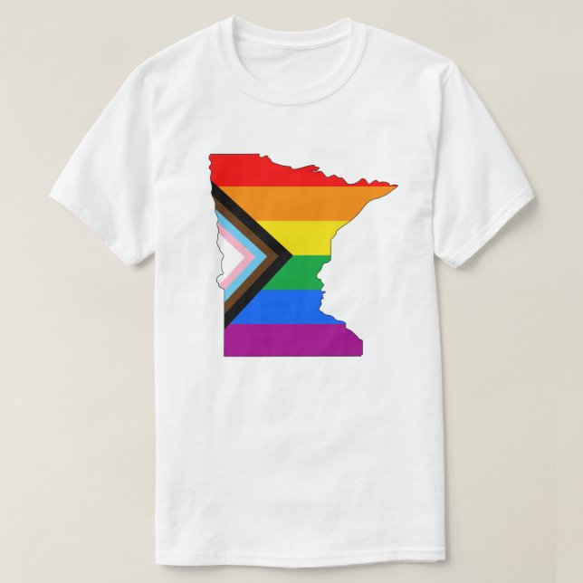 T-shirt Fierté de l'État du Minnesota LGBTQ Progress Pride (Design devant)