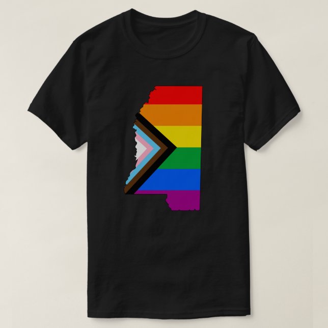 T-shirt Fierté de l'État du Mississippi LGBTQ Progress Pri (Design devant)