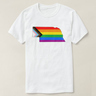 T-shirt Fierté de l'État du Nebraska LGBTQ Progress Pride