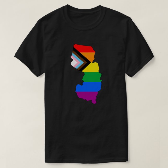 T-shirt Fierté de l'État du New Jersey LGBTQ Progress Prid (Design devant)