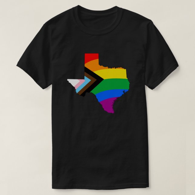 T-shirt Fierté de l'État du Texas LGBTQ Progress Pride (Design devant)