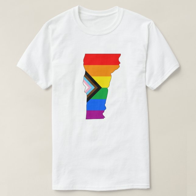 T-shirt Fierté de l'État du Vermont LGBTQ Progress Pride (Design devant)