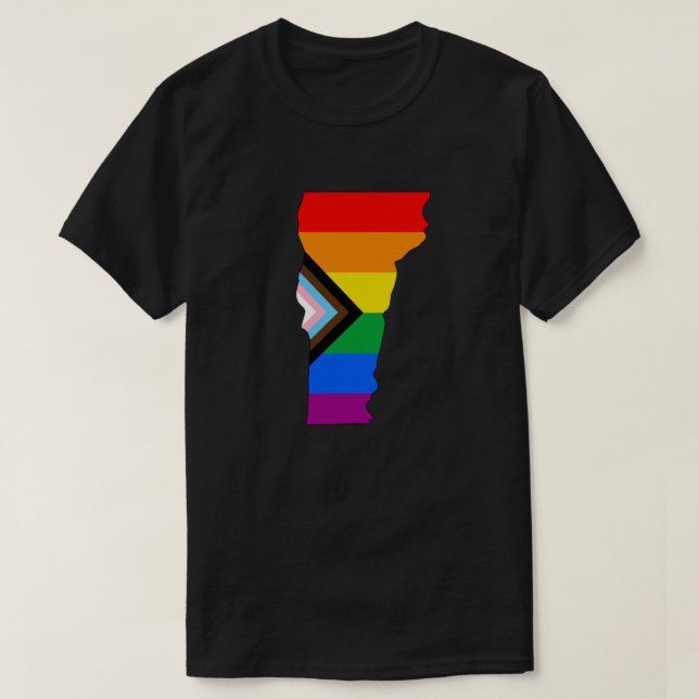 T-shirt Fierté de l'État du Vermont LGBTQ Progress Pride (Design devant)