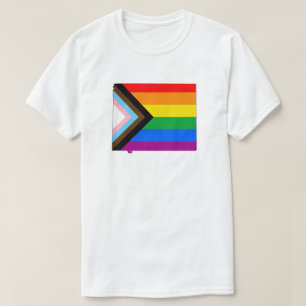T-shirt Fierté de l'État du Wyoming Progress Pride LGBTQ
