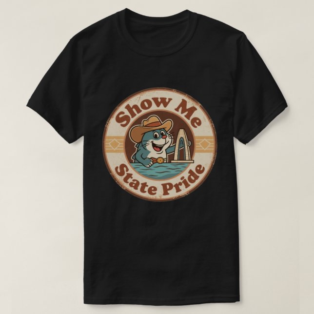 T-shirt Fierté de l'État Montre-moi_ Poisson-chat et art d (Design devant)