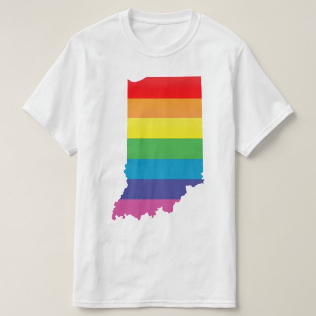 T-shirt fierté de l'Indiana. rayé (Design devant)