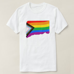 T-shirt Fierté de progrès LGBTQ de l'État du Connecticut