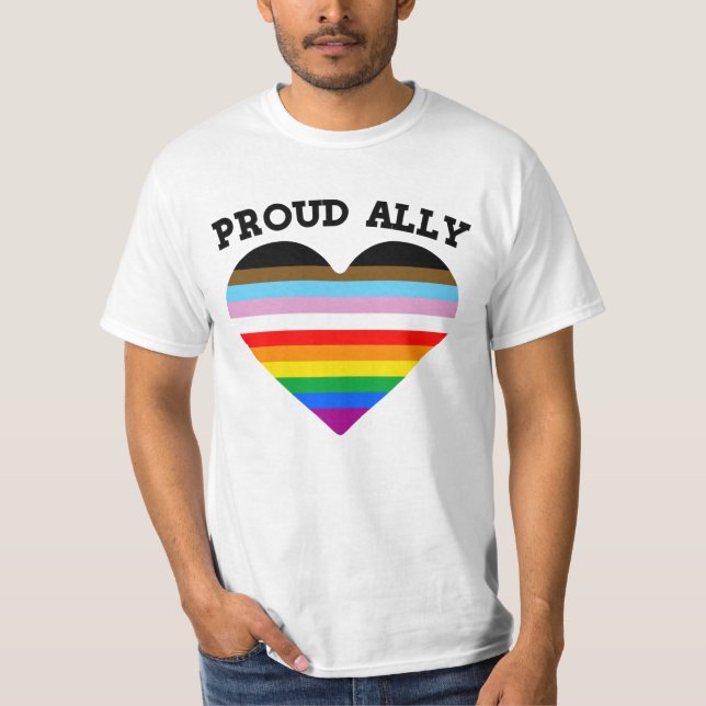 T-shirt Fierté de Progresser Allié Fier (Devant)