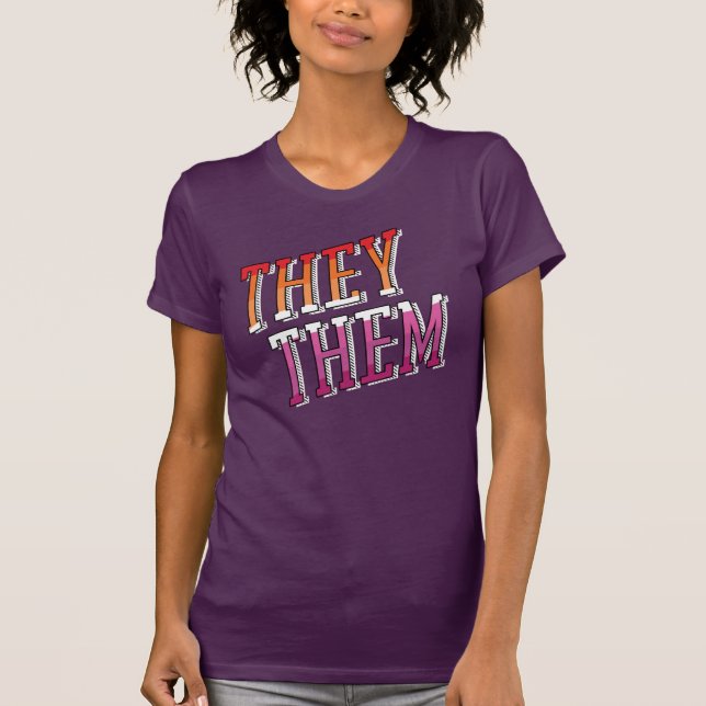 T-Shirt Fierté de Pronom Lesbienne (Devant)