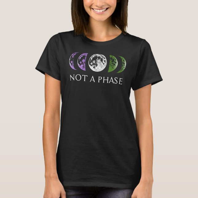T-shirt Fierté de queer n'est pas une lune de phase pour Q (Devant)