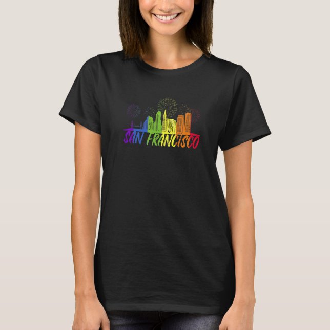 T-shirt Fierté de San Francisco Skyline Pride Parade San F (Devant)