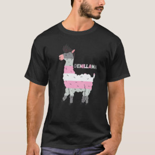 T-shirt Fierté demigirl Lama demigirl Drapeau demigirl Dem