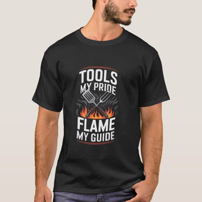 T-shirt Fierté des maîtres de grill avec graphique de flam (Devant)