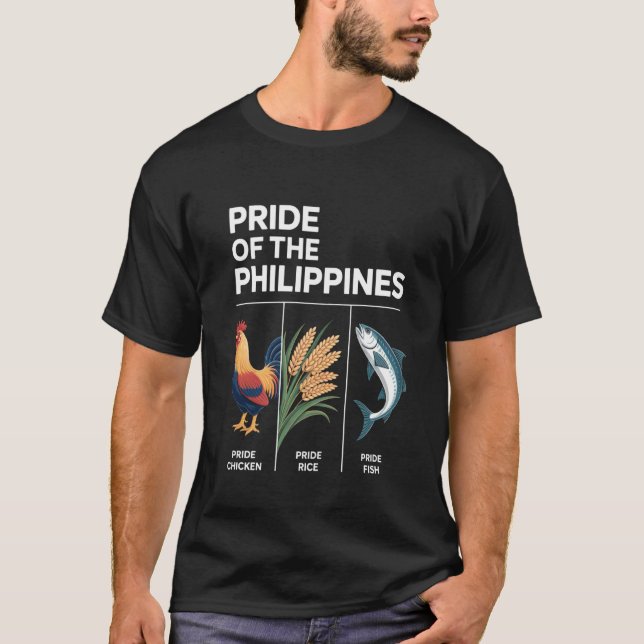 T-shirt Fierté des Philippines Funny Chicken Rice Fish C (Devant)