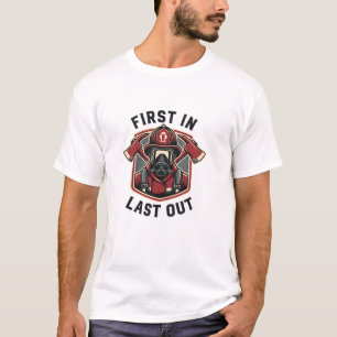T-shirt Fierté des pompiers Premier entré, dernier sorti