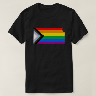 T-shirt Fierté d'État du Kansas LGBTQ Progrès Pride