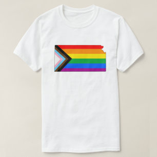 T-shirt Fierté d'État du Kansas LGBTQ Progrès Pride