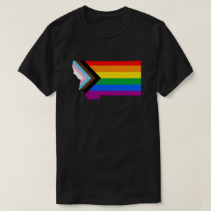 T-shirt Fierté d'état du Montana LGBTQ Progrès Pride