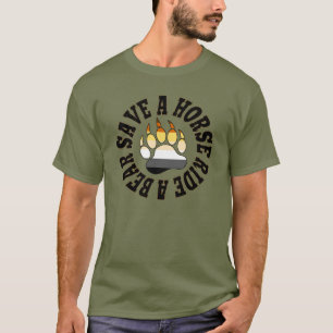 T-shirt Fierté D'Ours Sauvez Un Cheval Promenade D'Ours