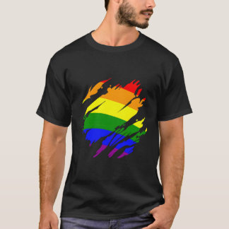 T-shirt Fierté drapeau arc-en-ciel