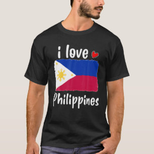T-shirt Fierté Drapeau vintage Des Philippines Pour Les Fe
