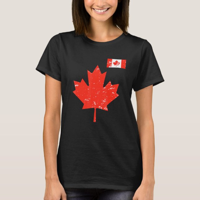 T-shirt Fierté du Canada - Feuille d'érable canadienne et  (Devant)