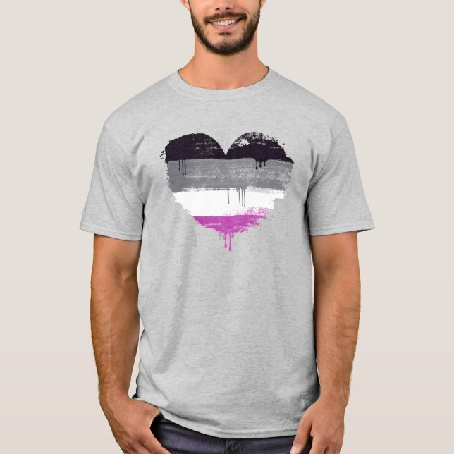 T-Shirt Fierté du Cœur Asexué (Devant)